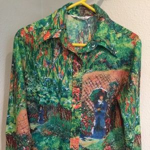 Vintage Lanvin Impressionist Art Shirt